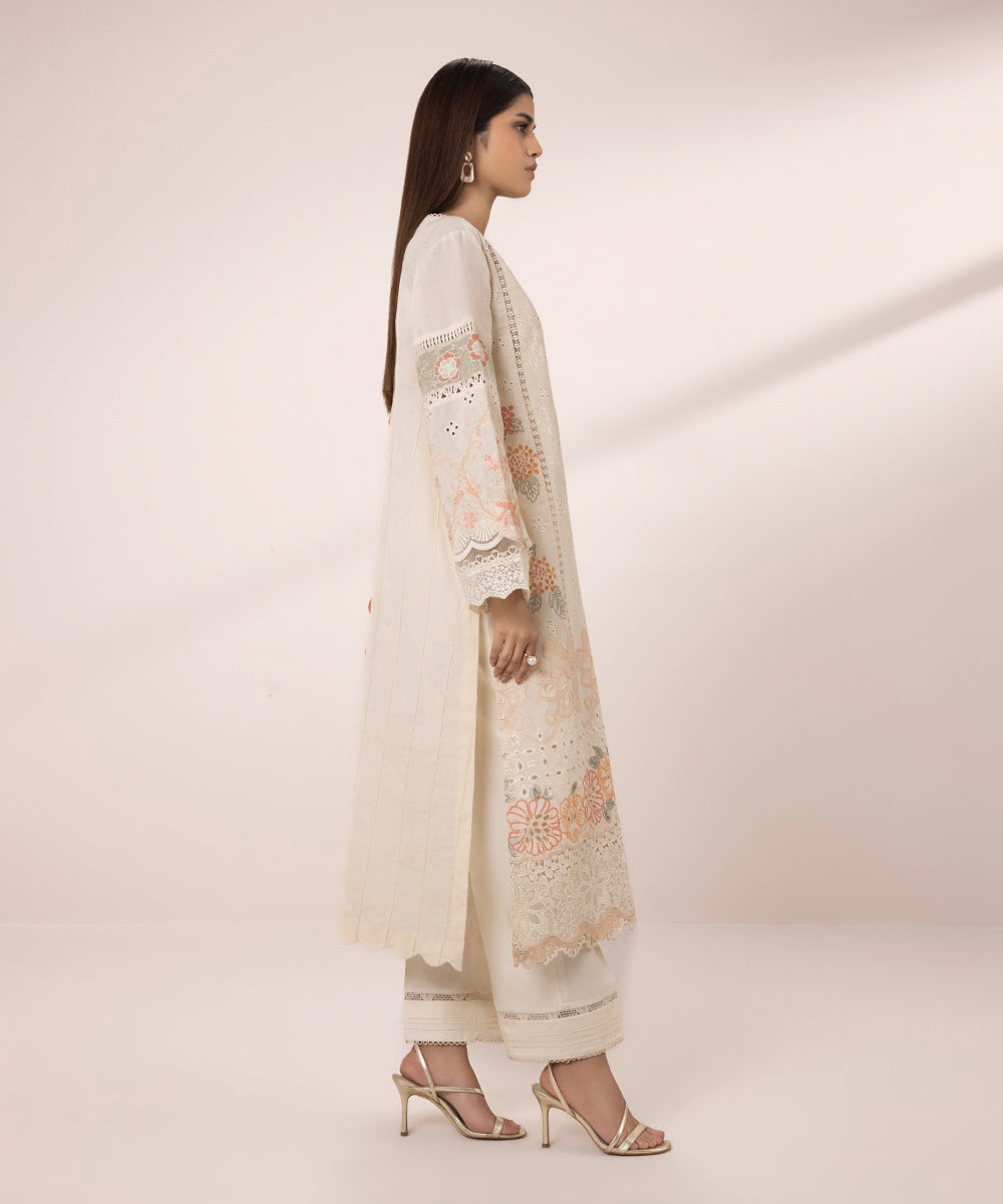 3 Piece - Embroidered Jacquard Suit