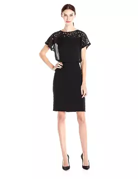 Adrianna Papell - 14249410 Illusion Jewel Sheath Dress