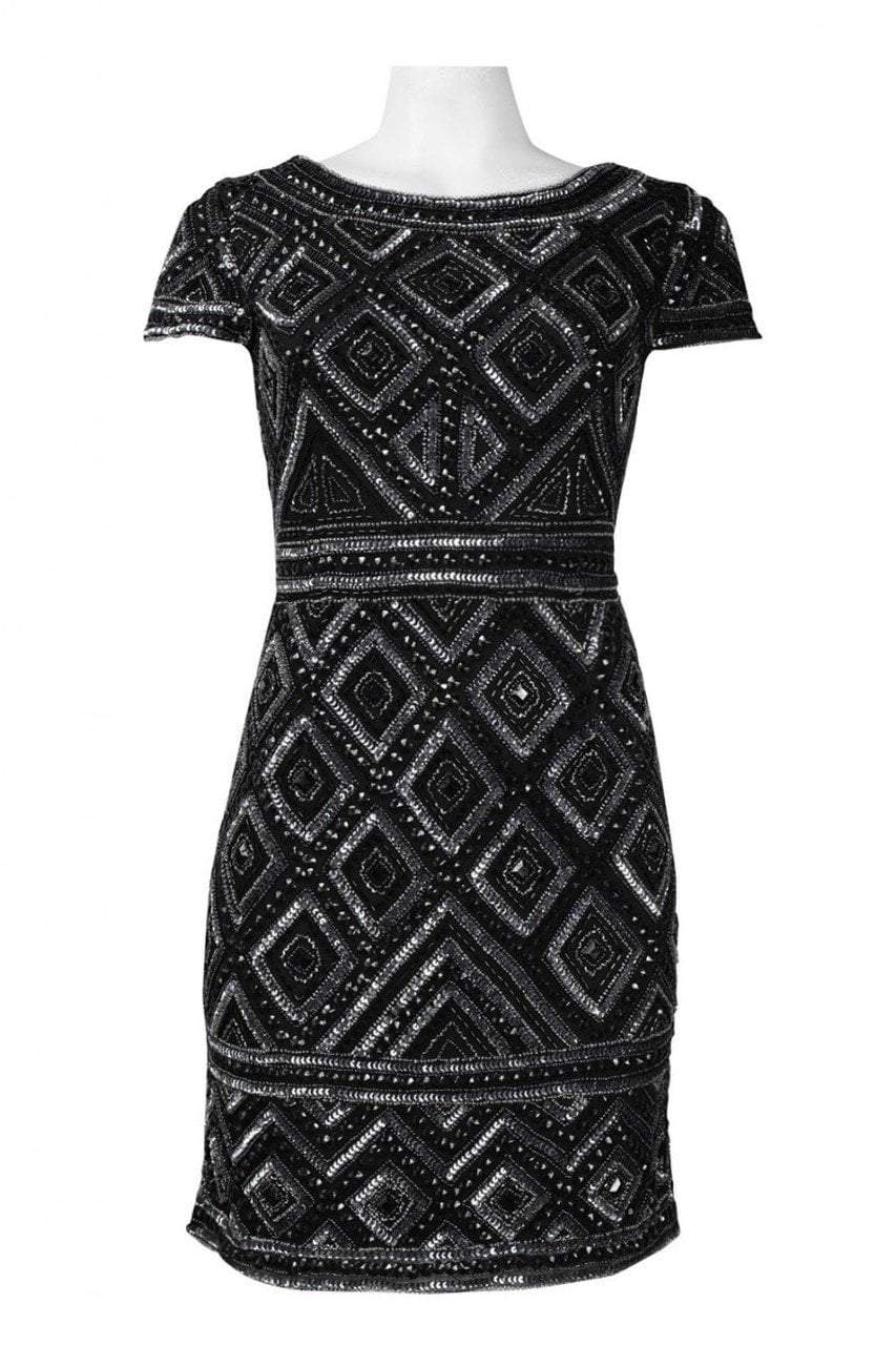 Adrianna Papell - Embellished Bateau Neck Dress 41881410