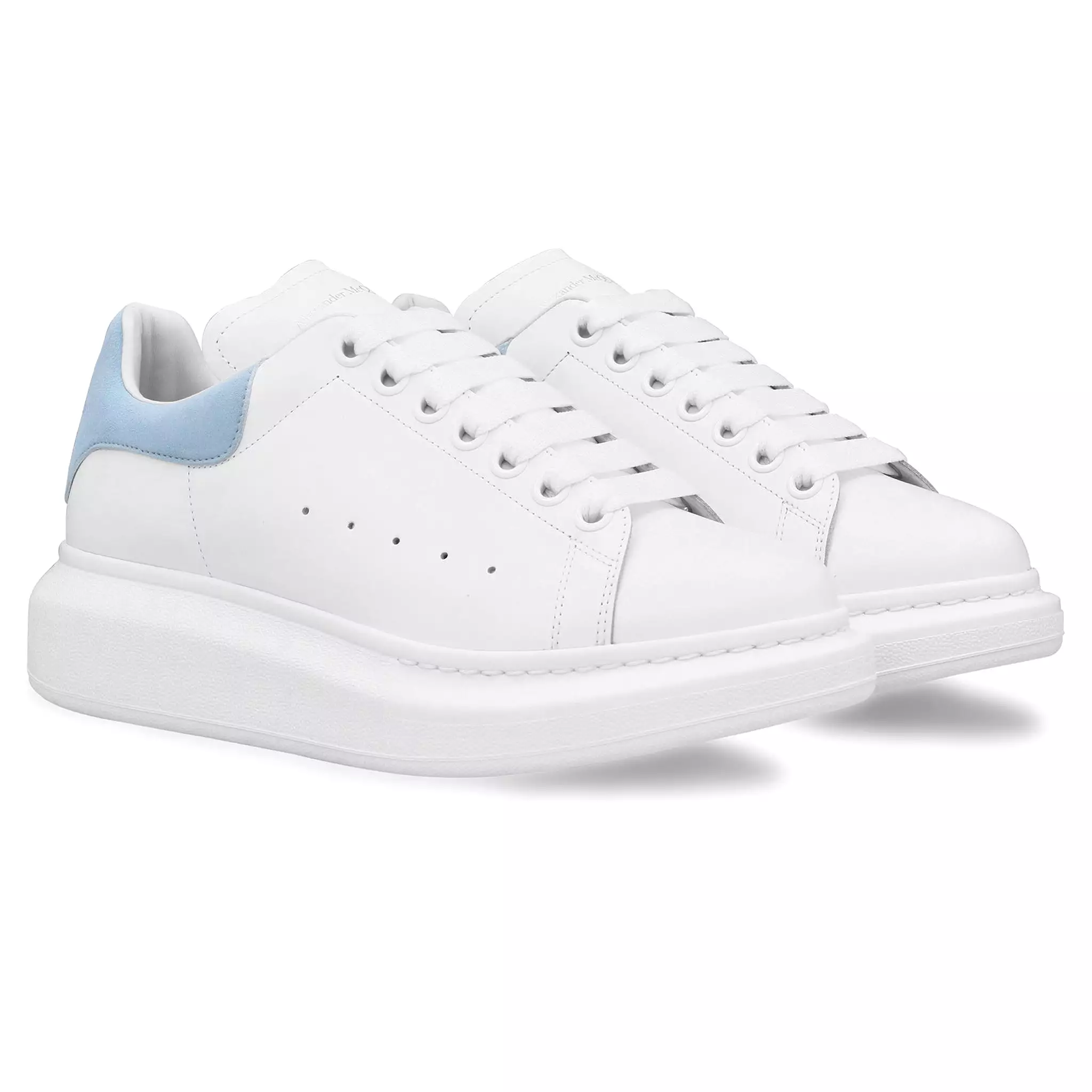 Alexander Mcqueen Raised Sole White Blue Sneaker