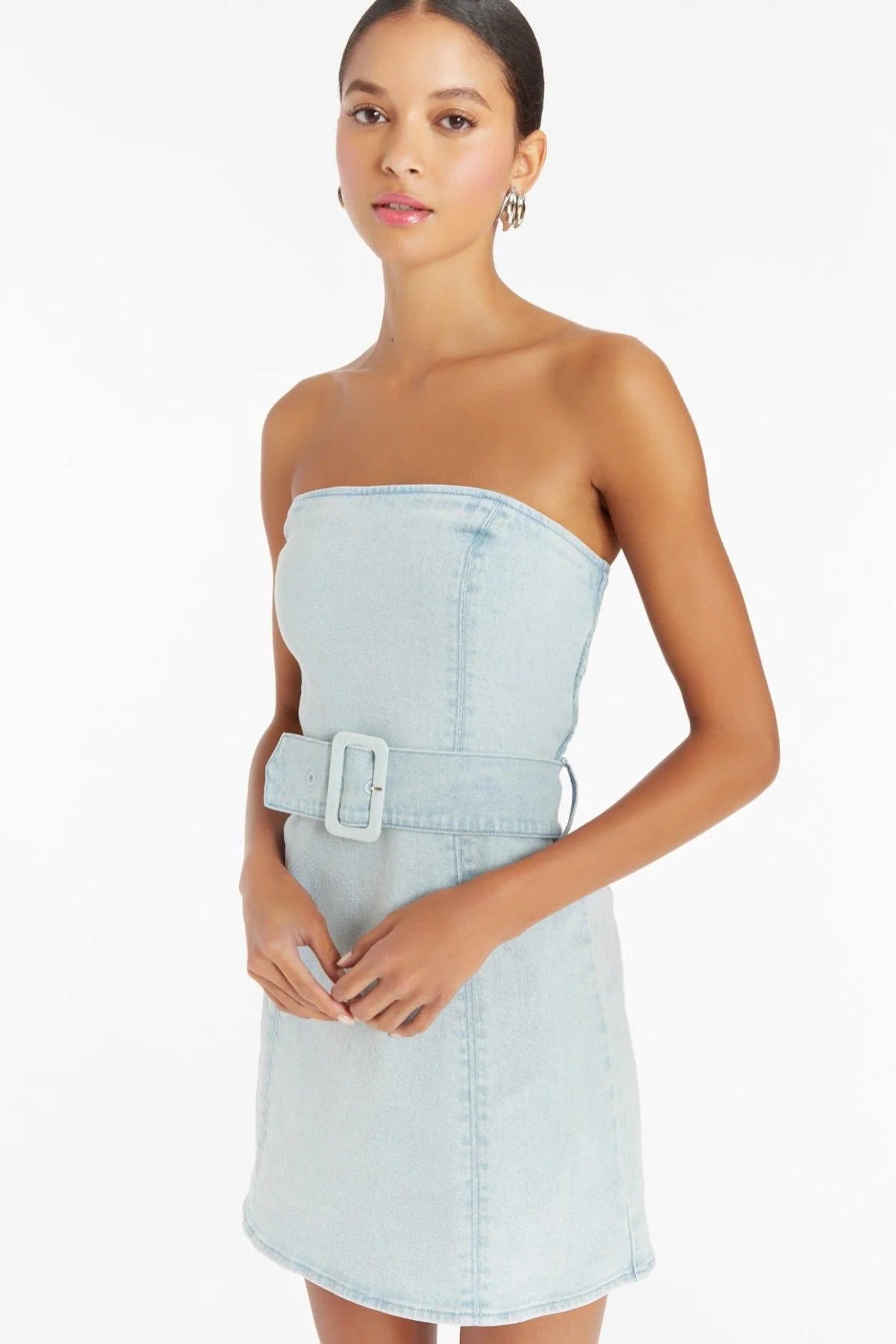 Amanda Uprichard Fae Denim Dress - Iceberg