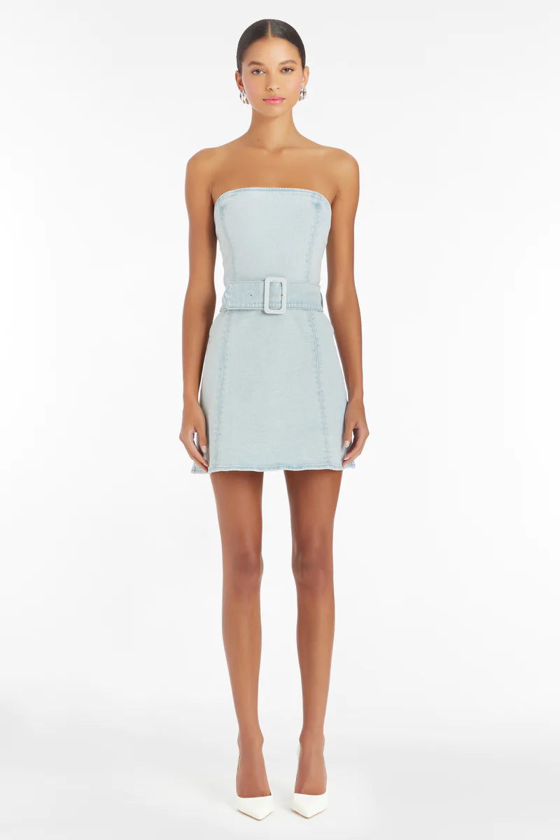 Amanda Uprichard Fae Denim Dress - Iceberg