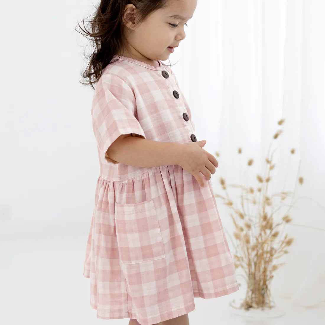 Aster & Oak - Pink Gingham Dress