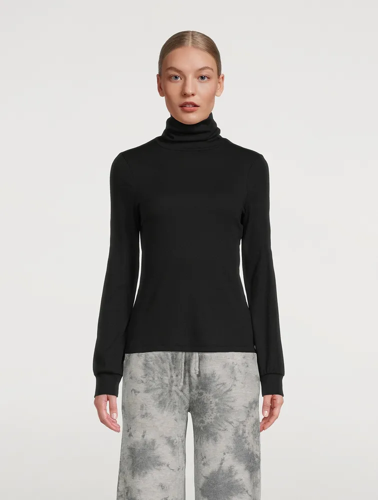 BEYOND YOGA Essential Ribbed Turtleneck Top