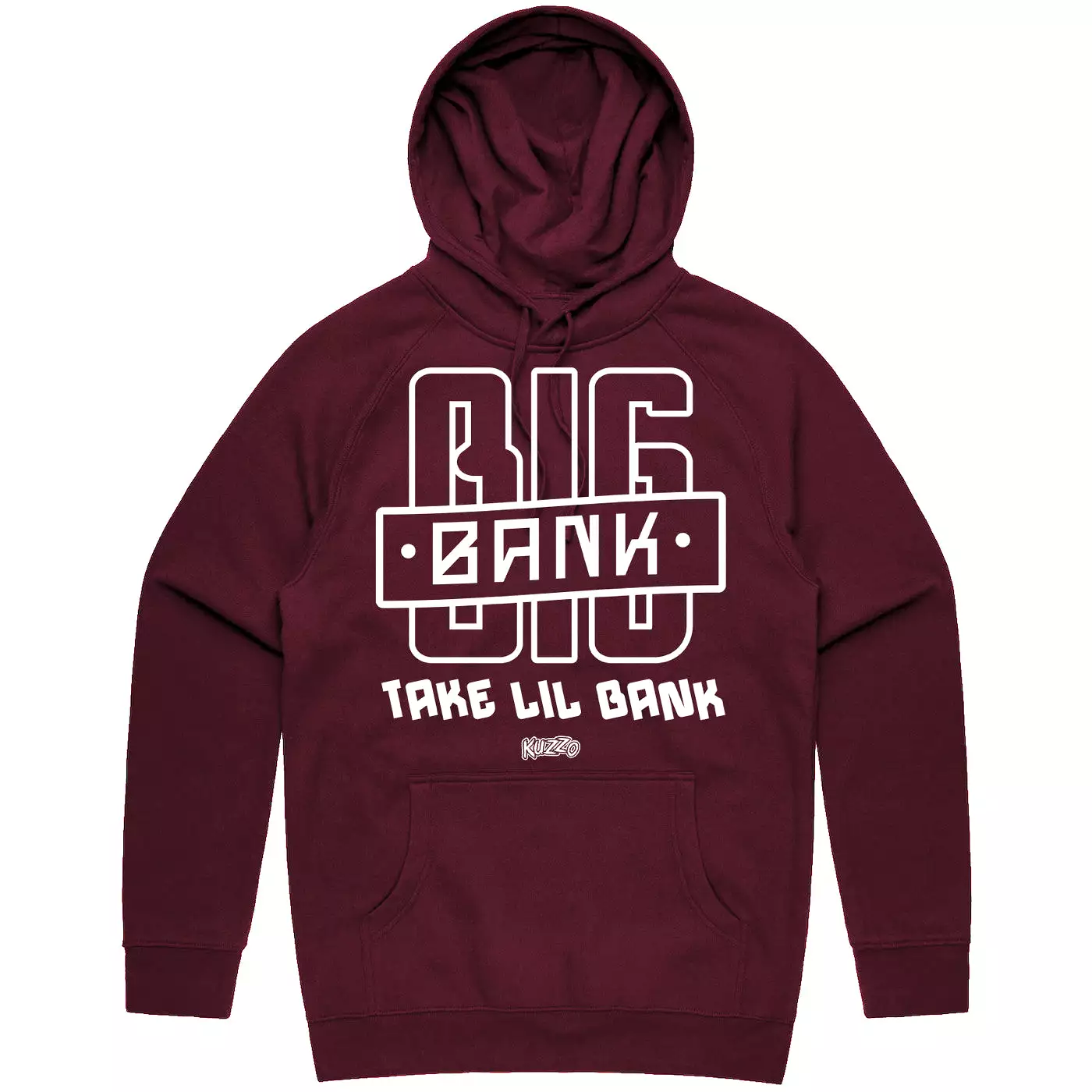 BIG BANK - Maroon Sneaker Hoodie