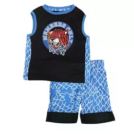 Boy's sleeveless Screen print graphic shorts set