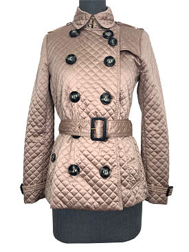 Burberry Brit Quilted Belted Jacket Size S