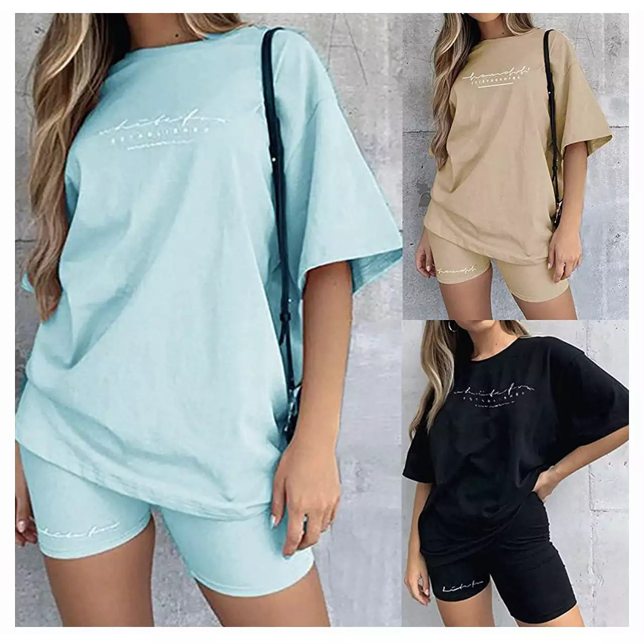 Casual Basic Oversize Shirt and Shorts Set