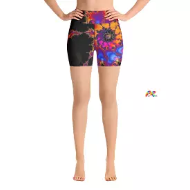 Colorful Fractal Rave Shorts