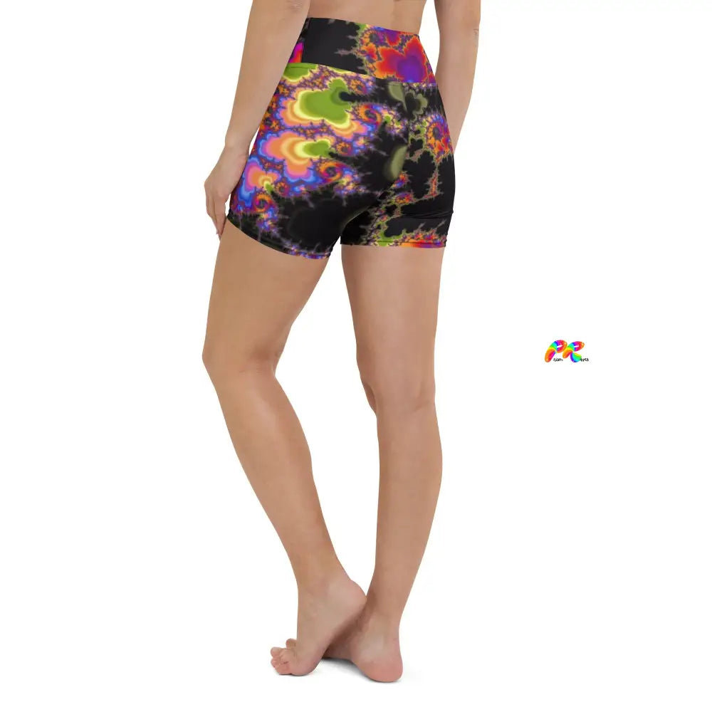 Colorful Fractal Rave Shorts