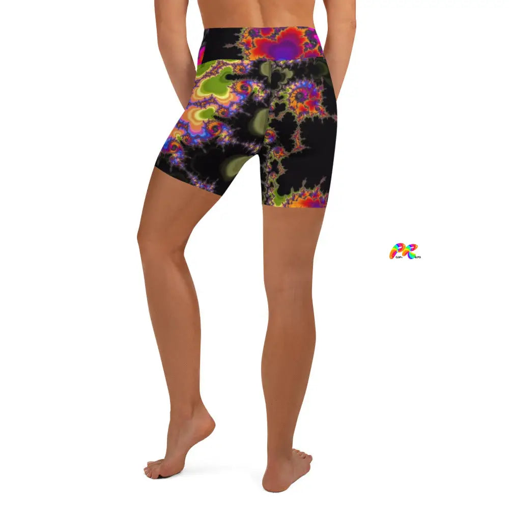 Colorful Fractal Rave Shorts