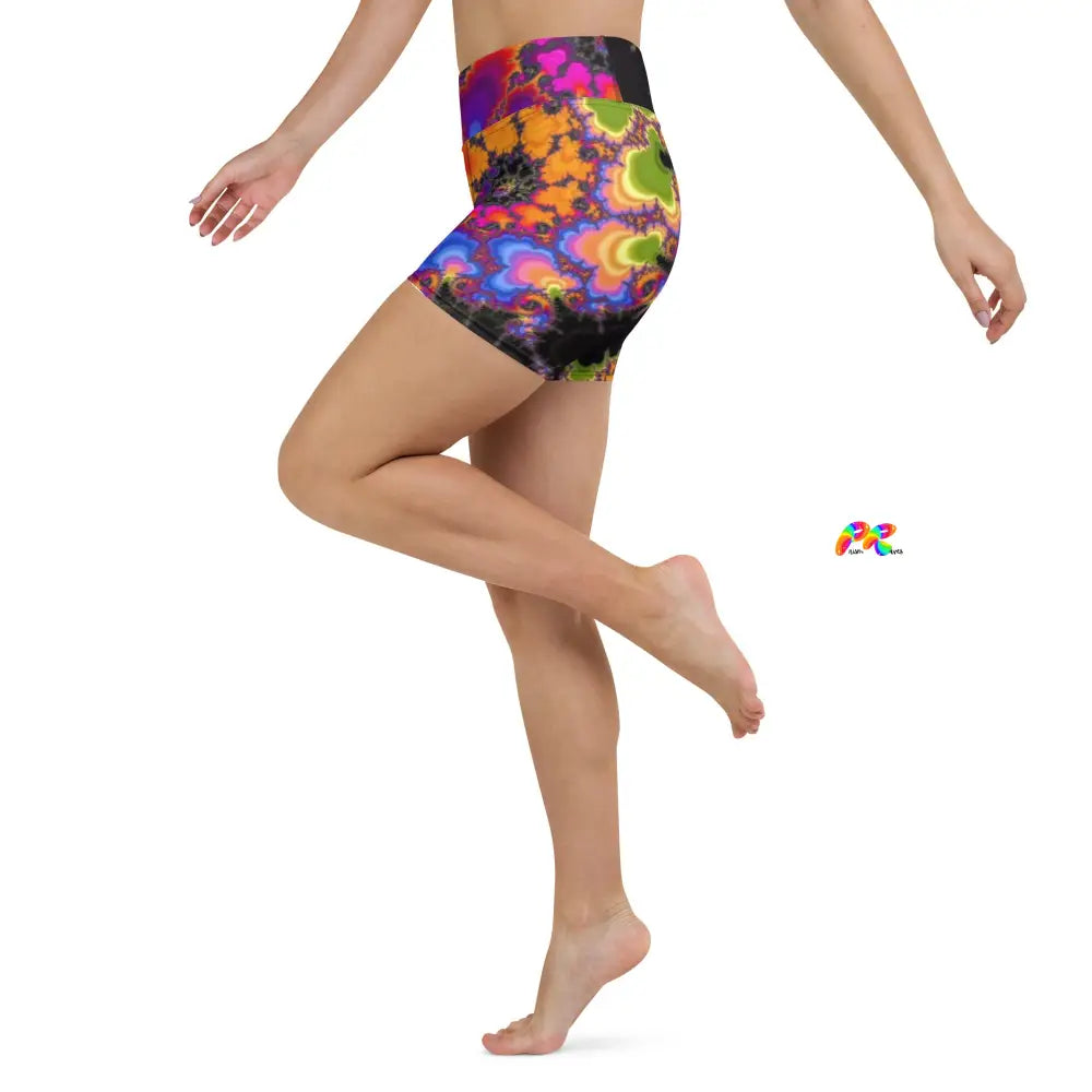 Colorful Fractal Rave Shorts