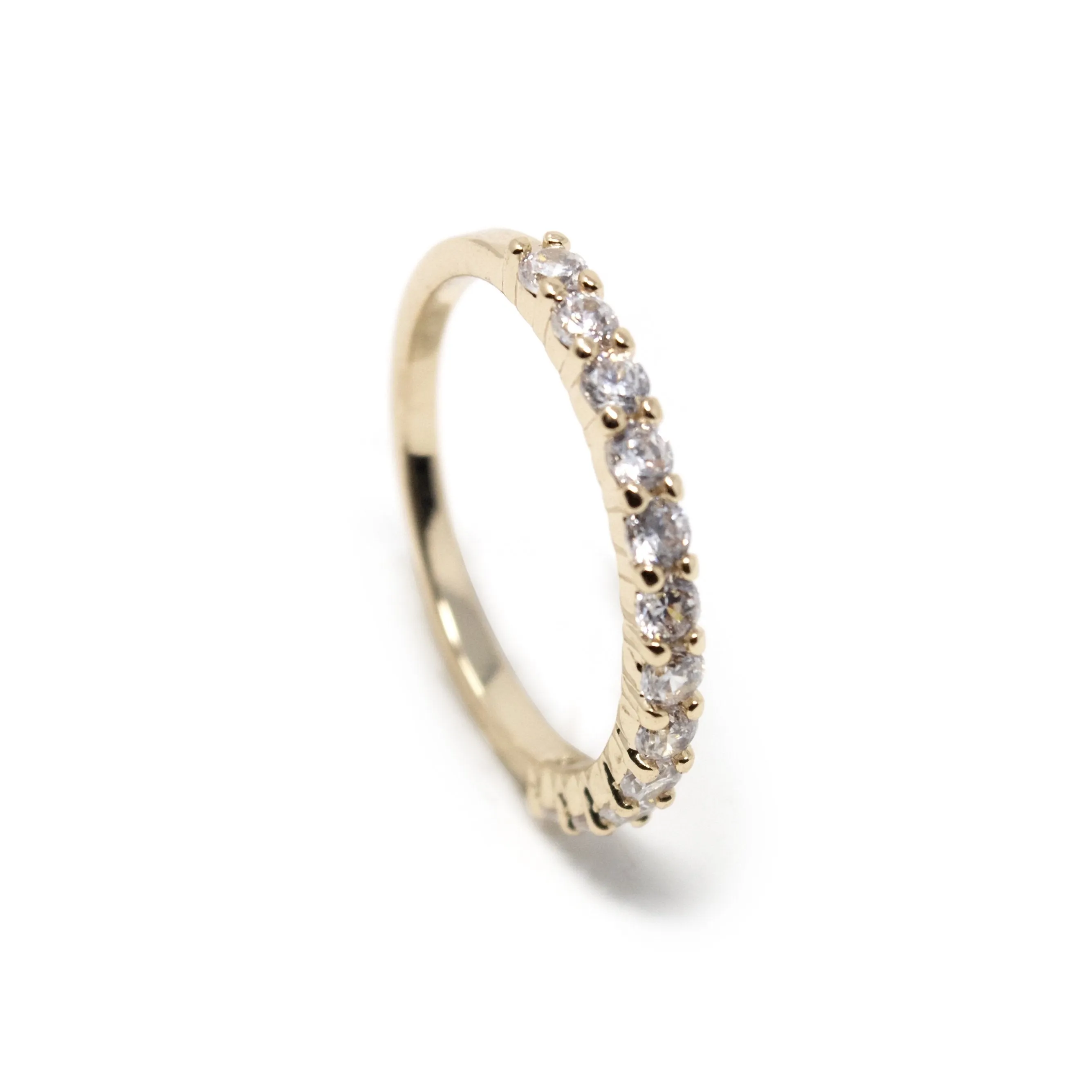 CZ Band Ring Gold PL