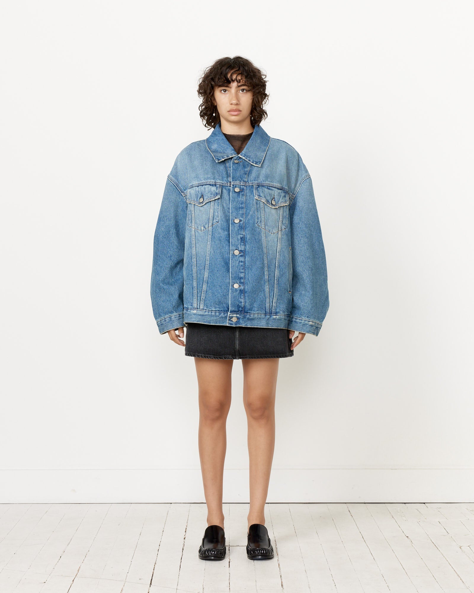 Denim Jacket in Mid Blue