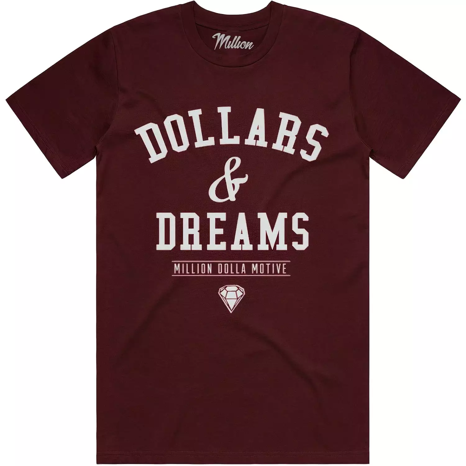 DOLLARS AND DREAMS : Maroon Sneaker Tees Shirt