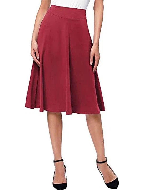 Elegant Women's Swing Work Skirts in Various Colors for Office / Career S M L