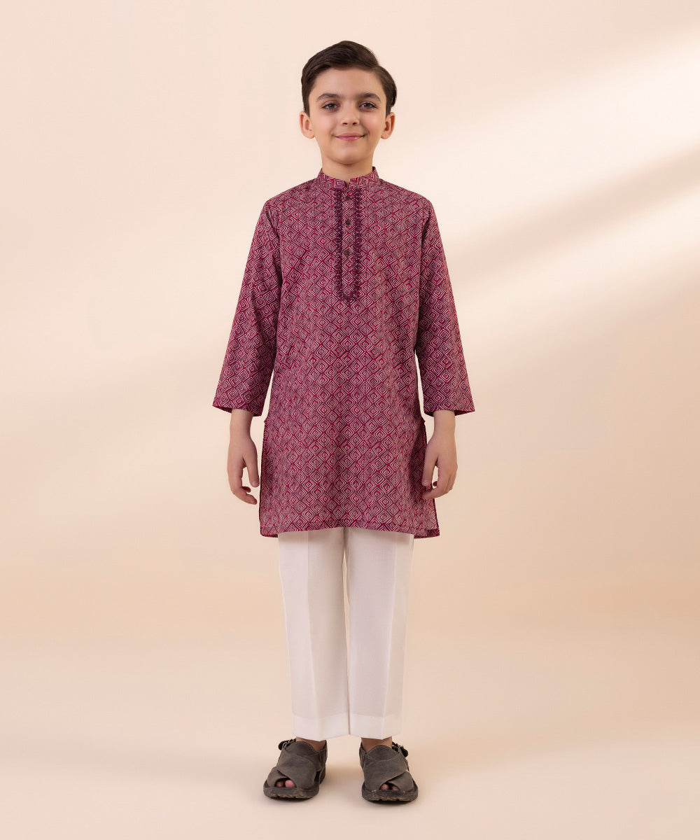 Embroidered Cambric Kurta