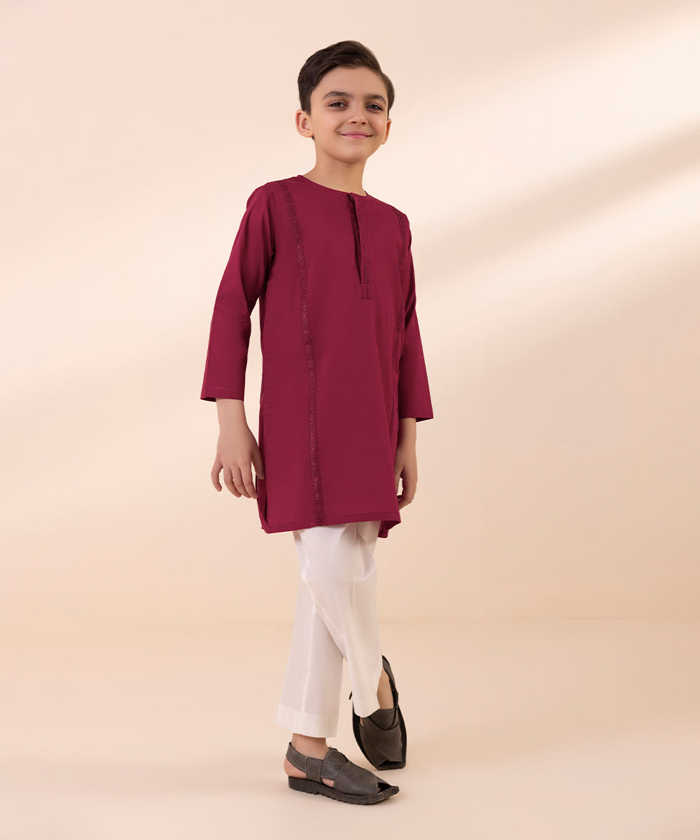 Embroidered Cambric Kurta