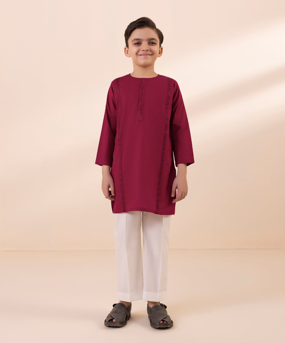 Embroidered Cambric Kurta