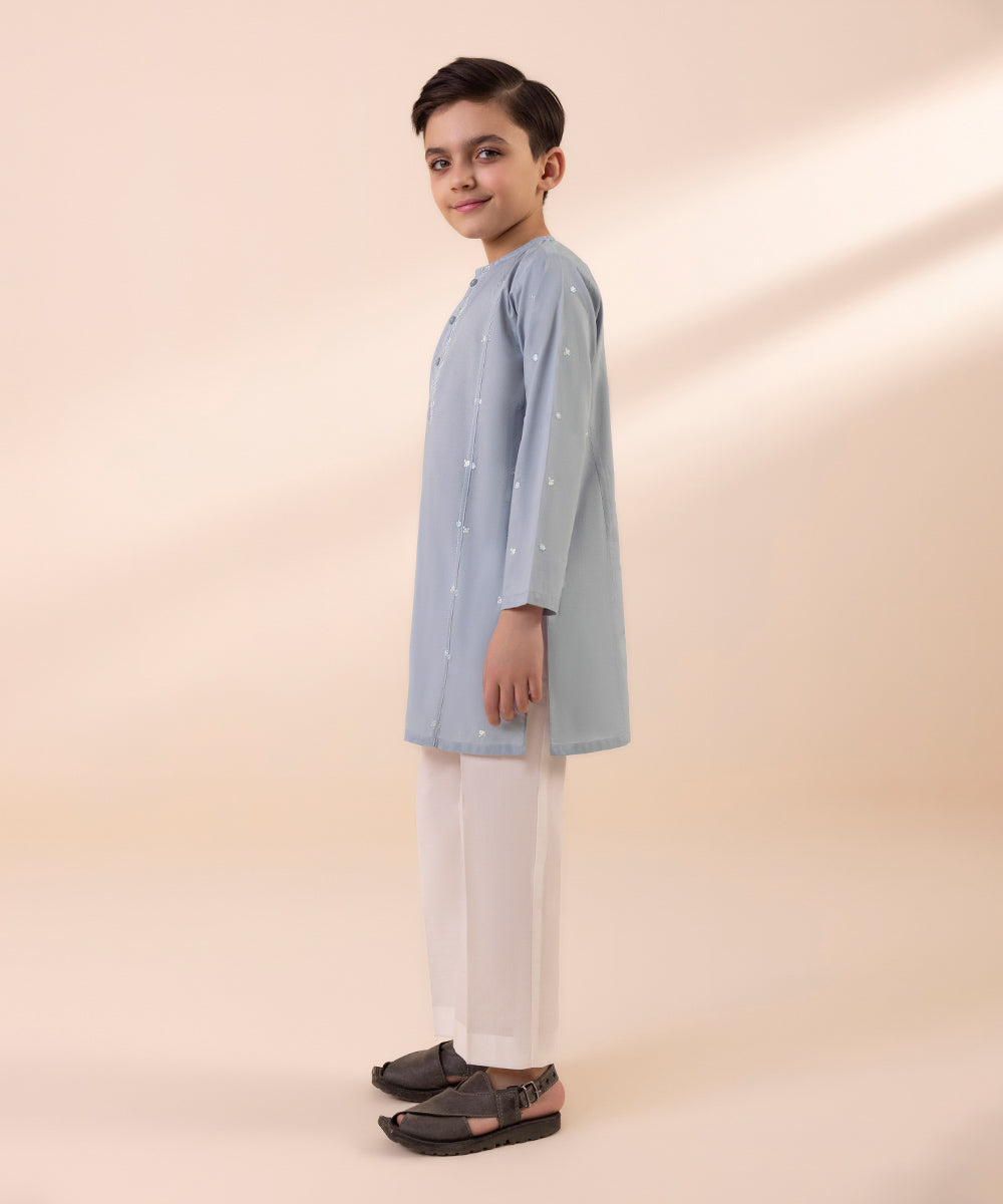 Embroidered Cambric Kurta