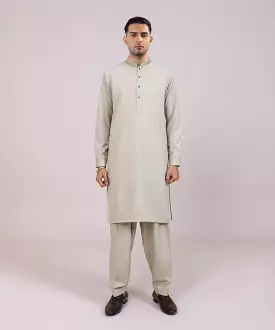 Embroidered Wash & Wear Suit