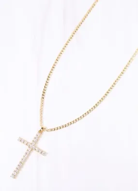 Erika CZ Cross Necklace GOLD