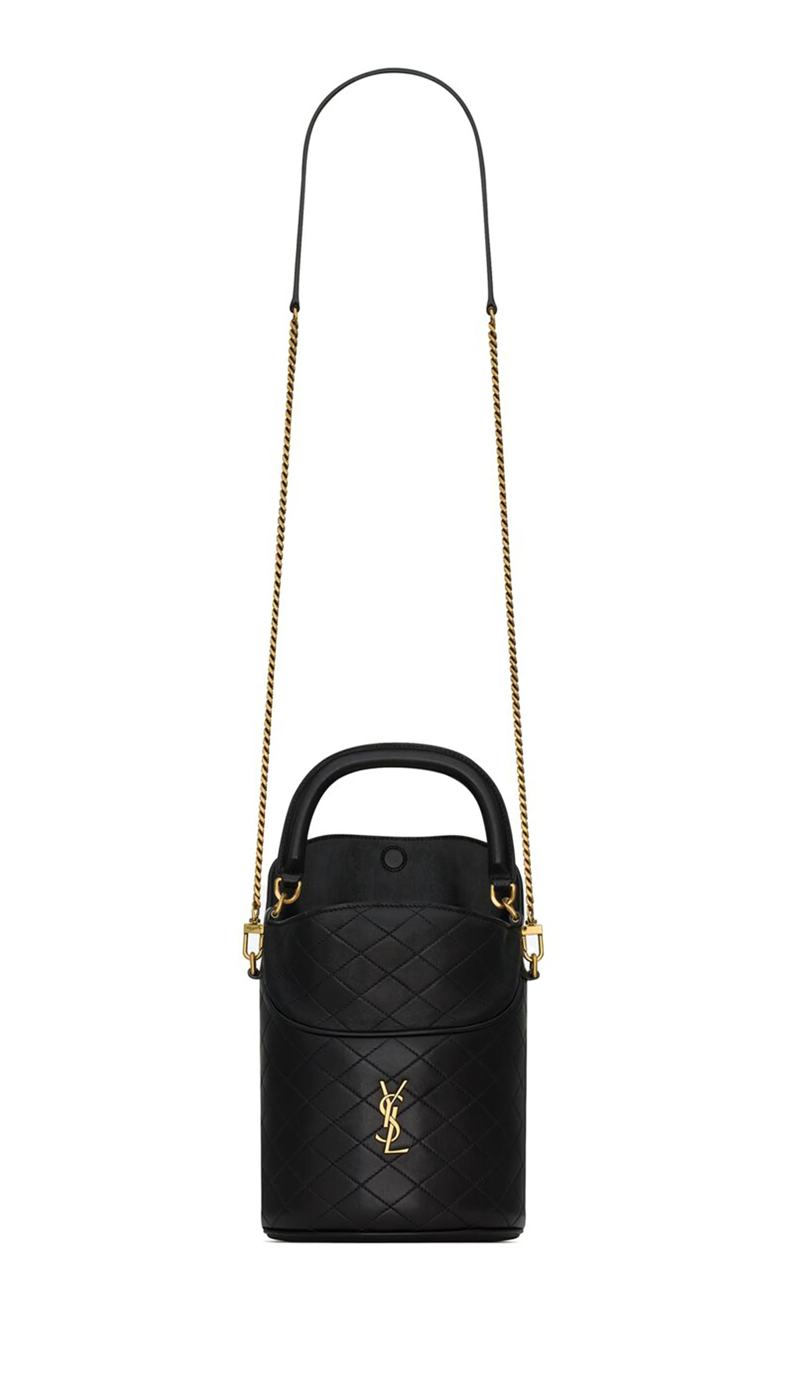 Gaby Bucket Bag in Lambskin - Black