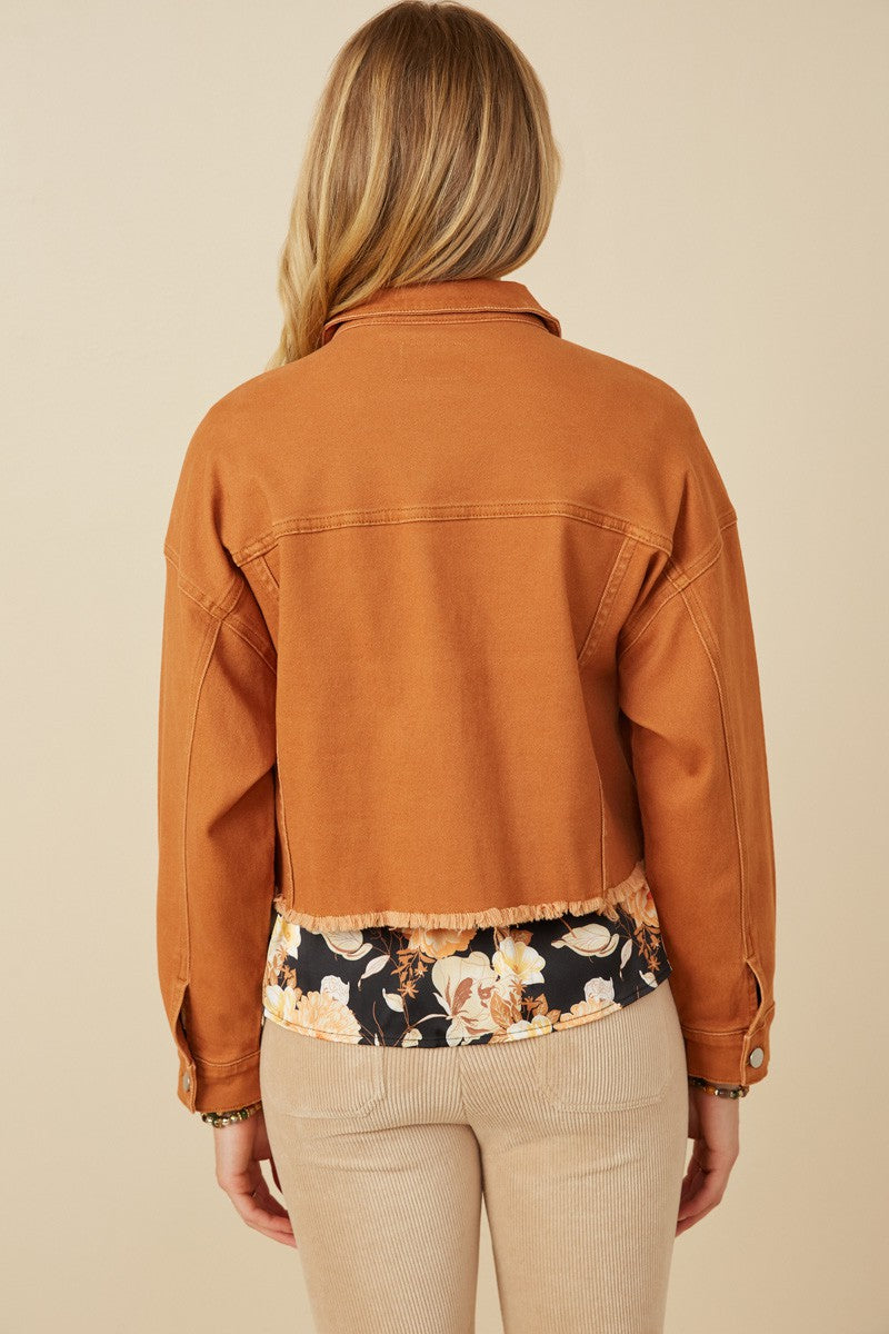 Hayden Brushed Stretch Twill Cropped Jacket