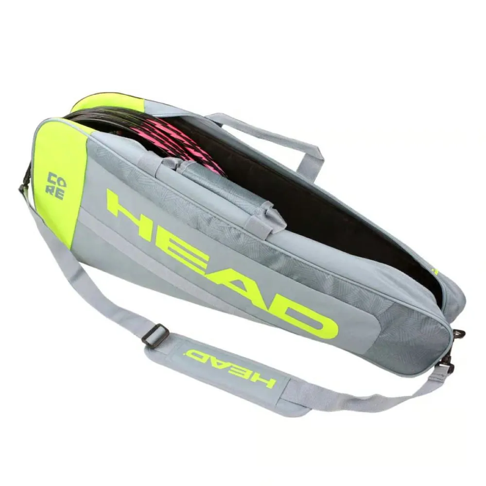 Head Core 3R Pro Tennis Kit Bag (Grey/Neon Yellow)