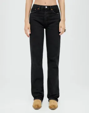 High Rise Loose -  Washed Black