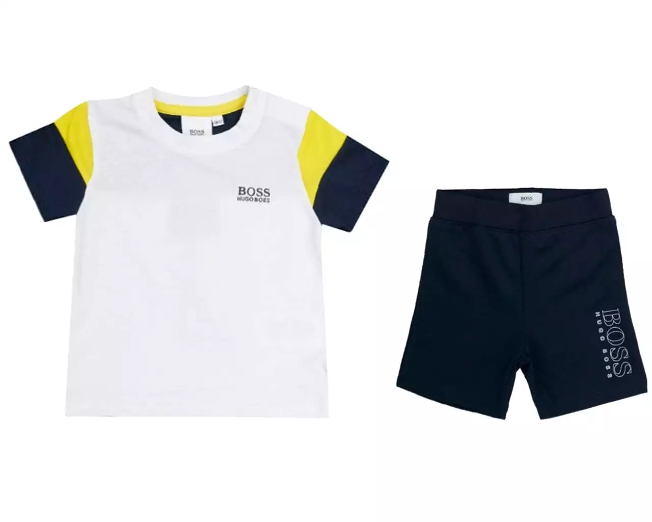 Hugo Boss Baby's J08041 Z40 Cotton Shorts Set Blue White