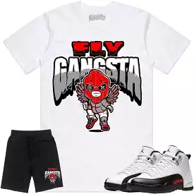 Jordan 12 Red Taxi 12s Sneaker Outfit - RED FLY GANGSTA