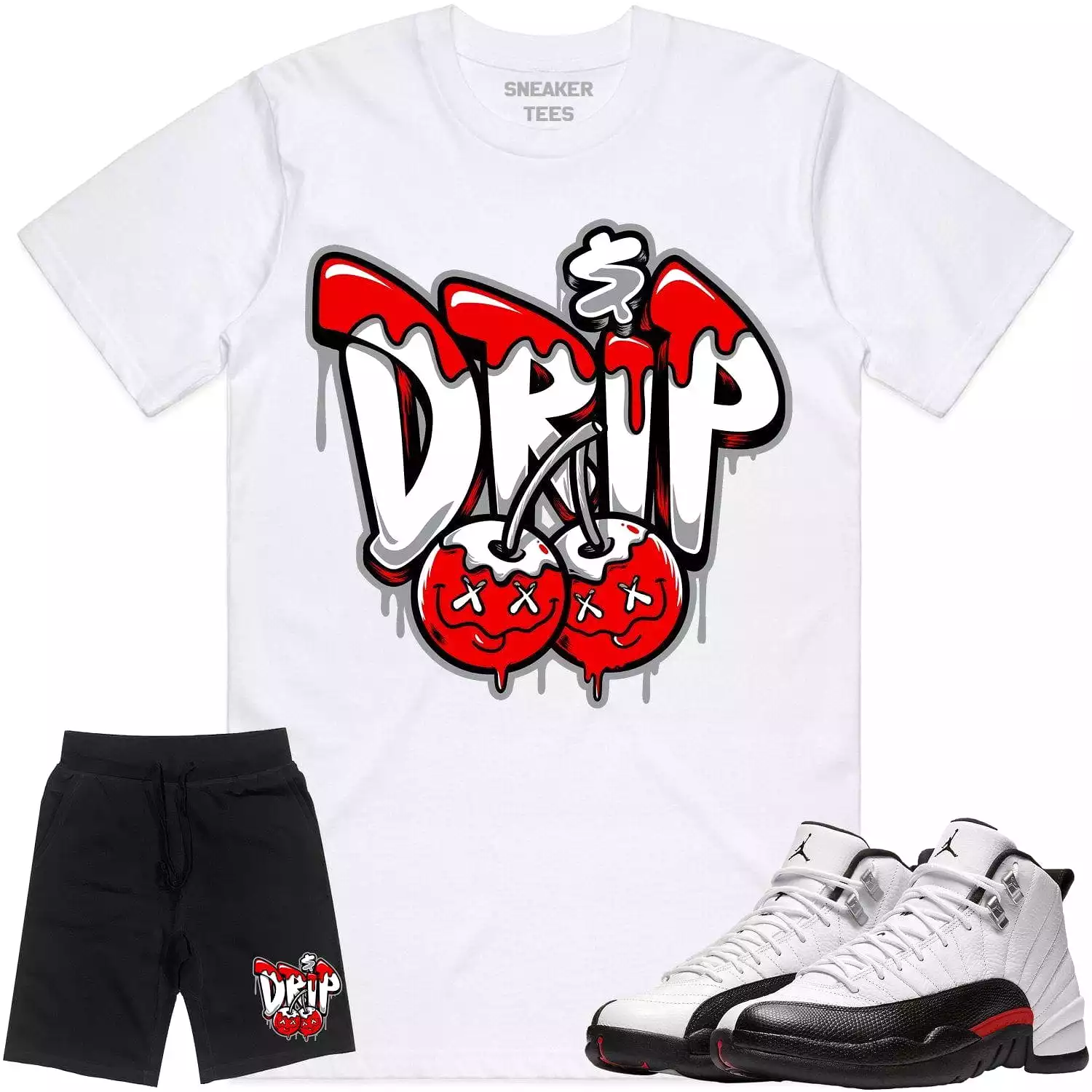 Jordan 12 Red Taxi 12s Sneaker Outfit - RED MONEY DRIP