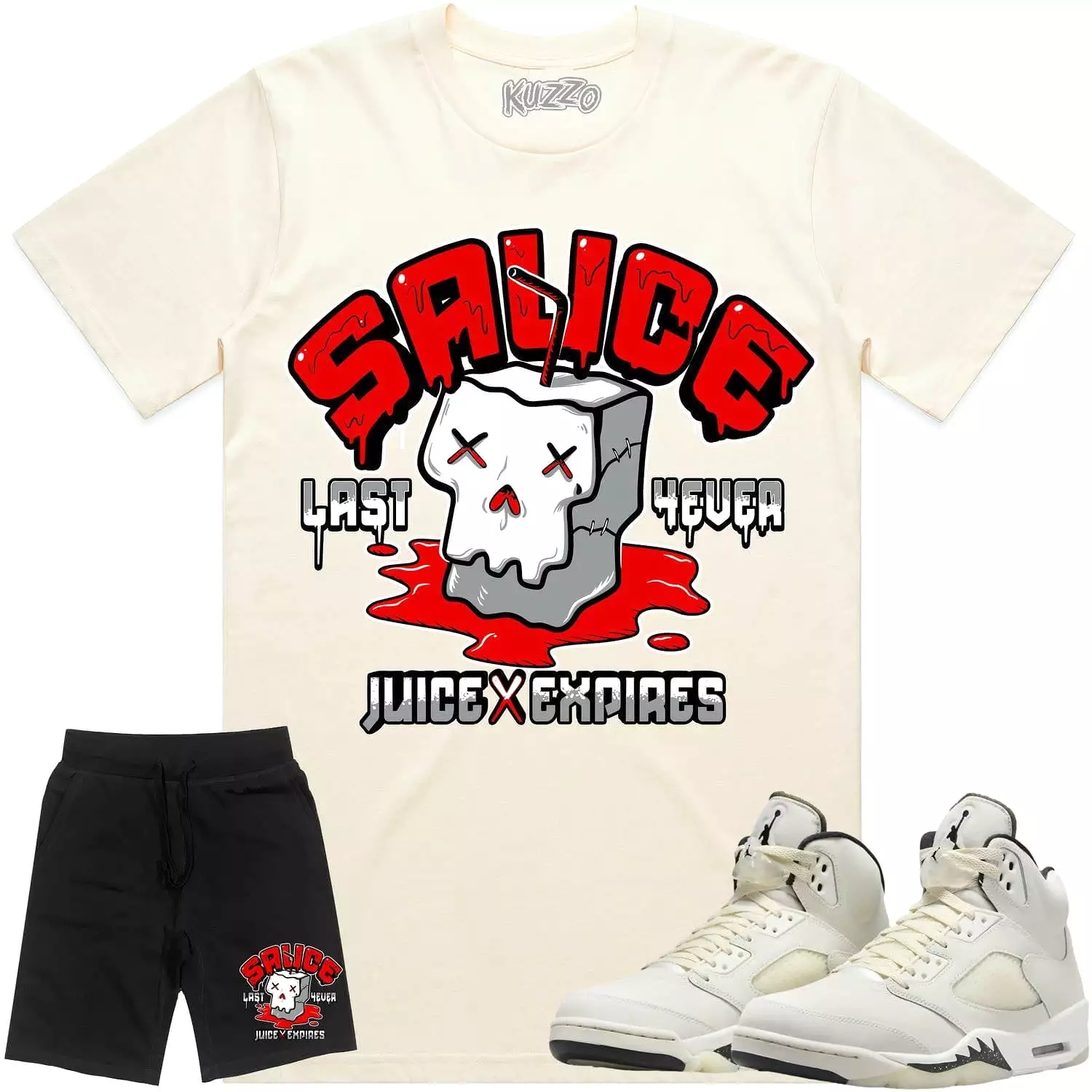 Jordan 5 Sail 5s Sneaker Outfit - RED SAUCE