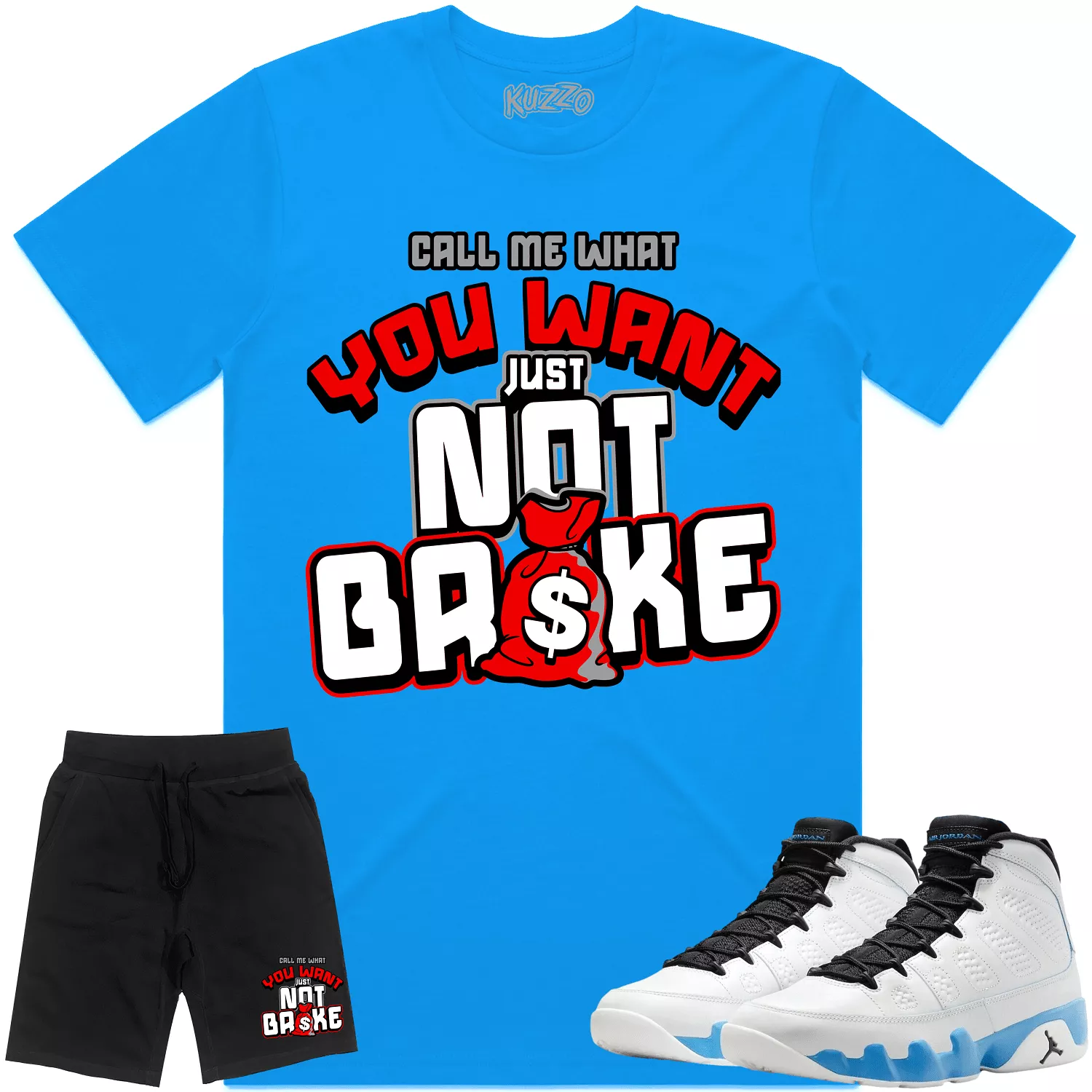 Jordan 9 Powder Blue 9s Sneaker Outfit - RED NOT BROKE