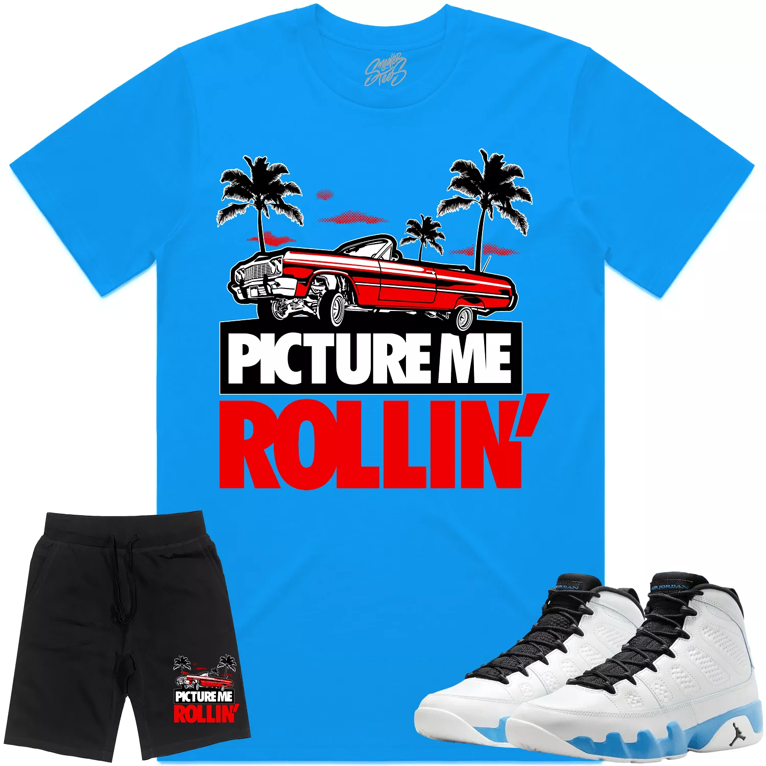 Jordan 9 Powder Blue 9s Sneaker Outfit - RED PMR