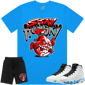 Jordan 9 Powder Blue 9s Sneaker Outfit - RED STAY HUNGRY