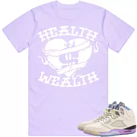 Jordan Retro 5 DJ Khaled Sail Violet 5s : Sneaker Shirt to Match - HEALTH