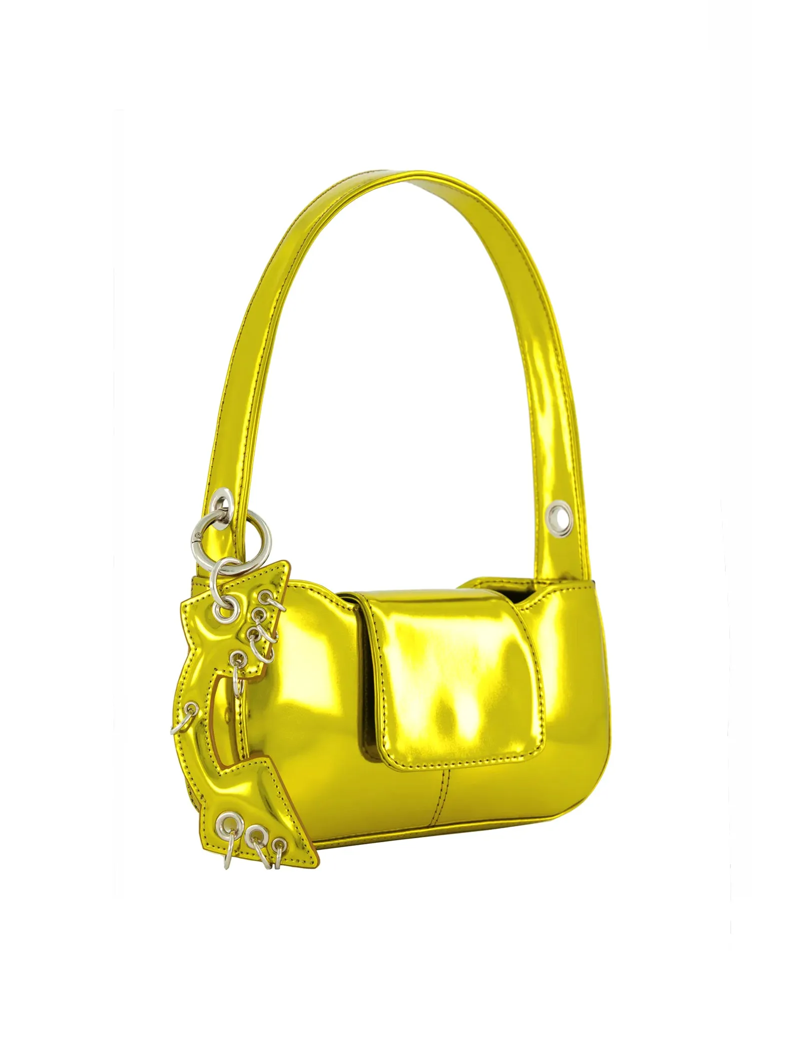 Justine Clenquet Dylan Metallic Yellow Bag