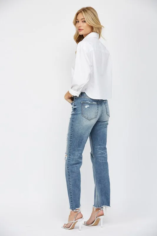 Luanda High Rise Straight Leg Denim