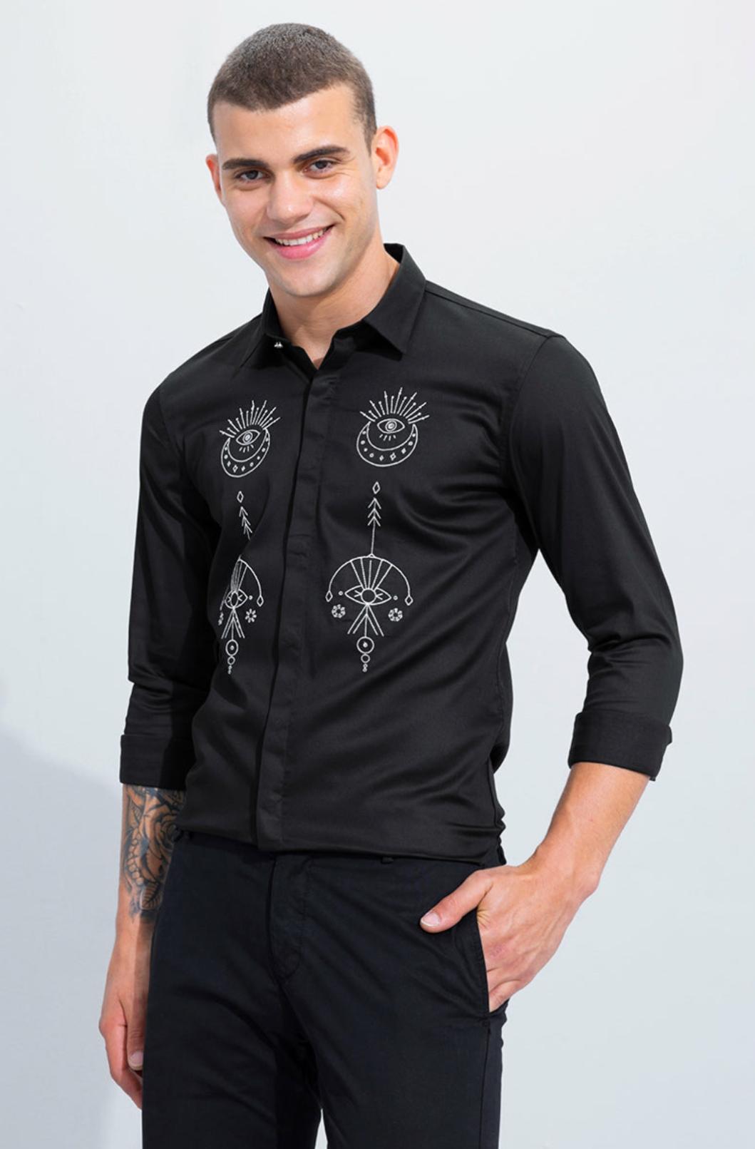 luna black embroderyshirt