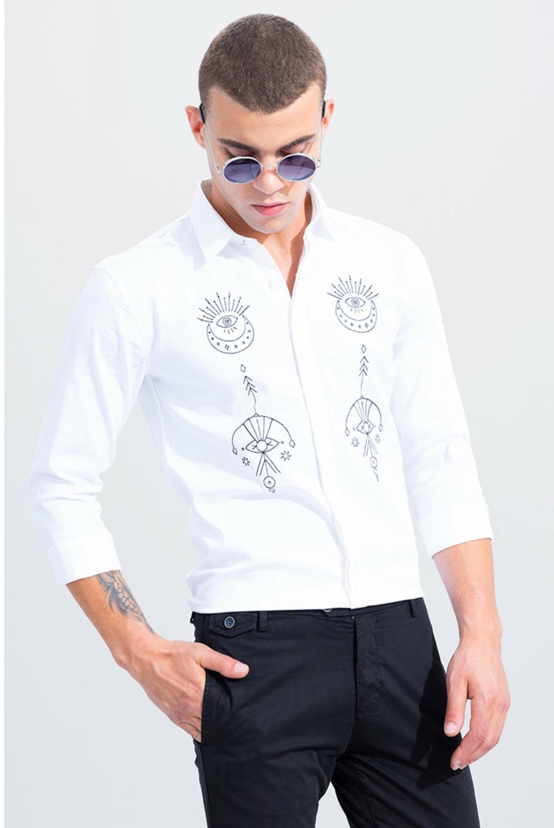 luna  white embroderyshirt