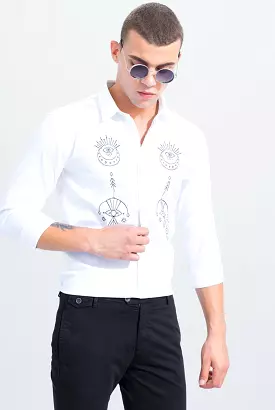 luna  white embroderyshirt