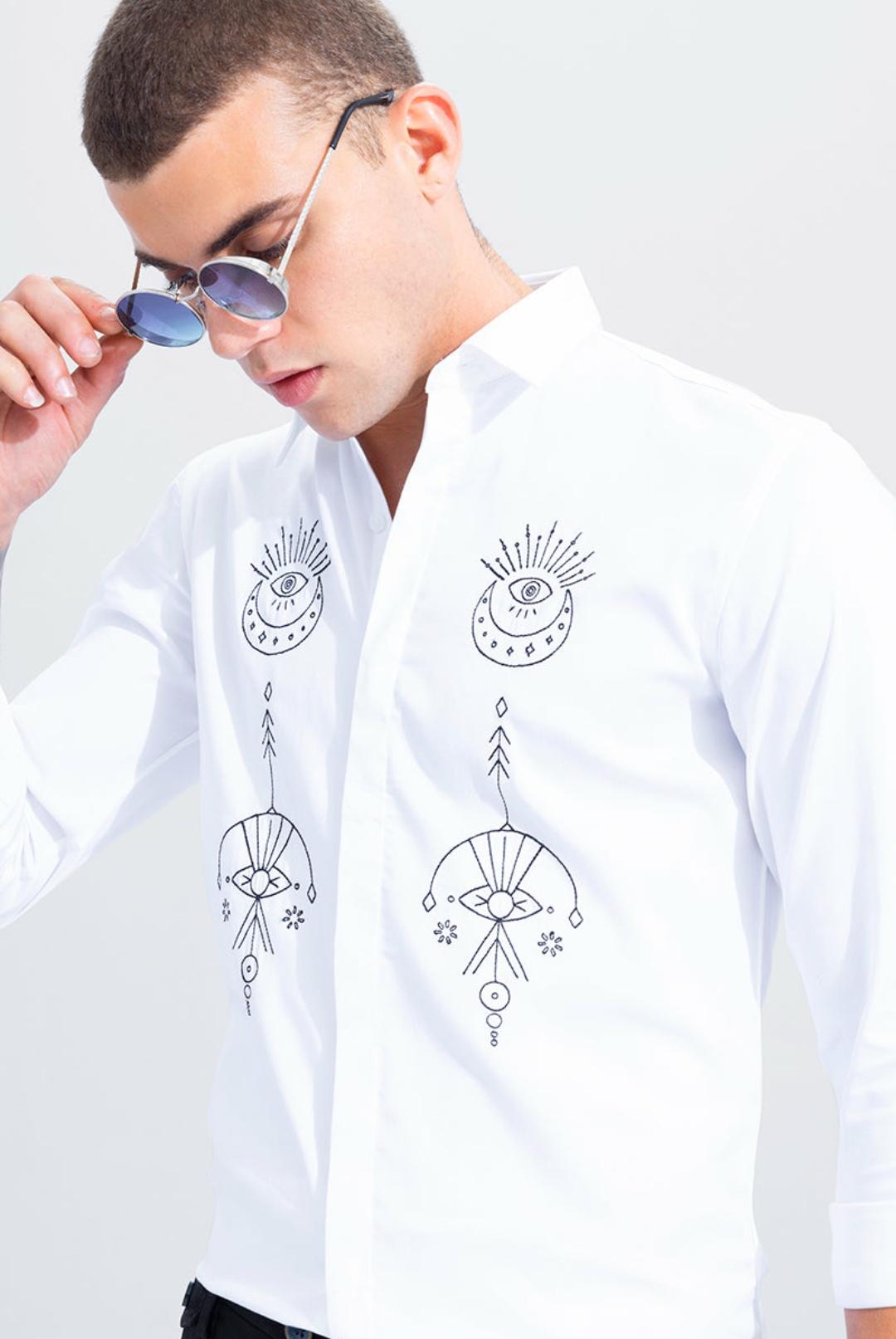 luna  white embroderyshirt