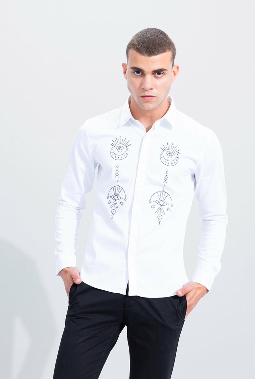 luna  white embroderyshirt