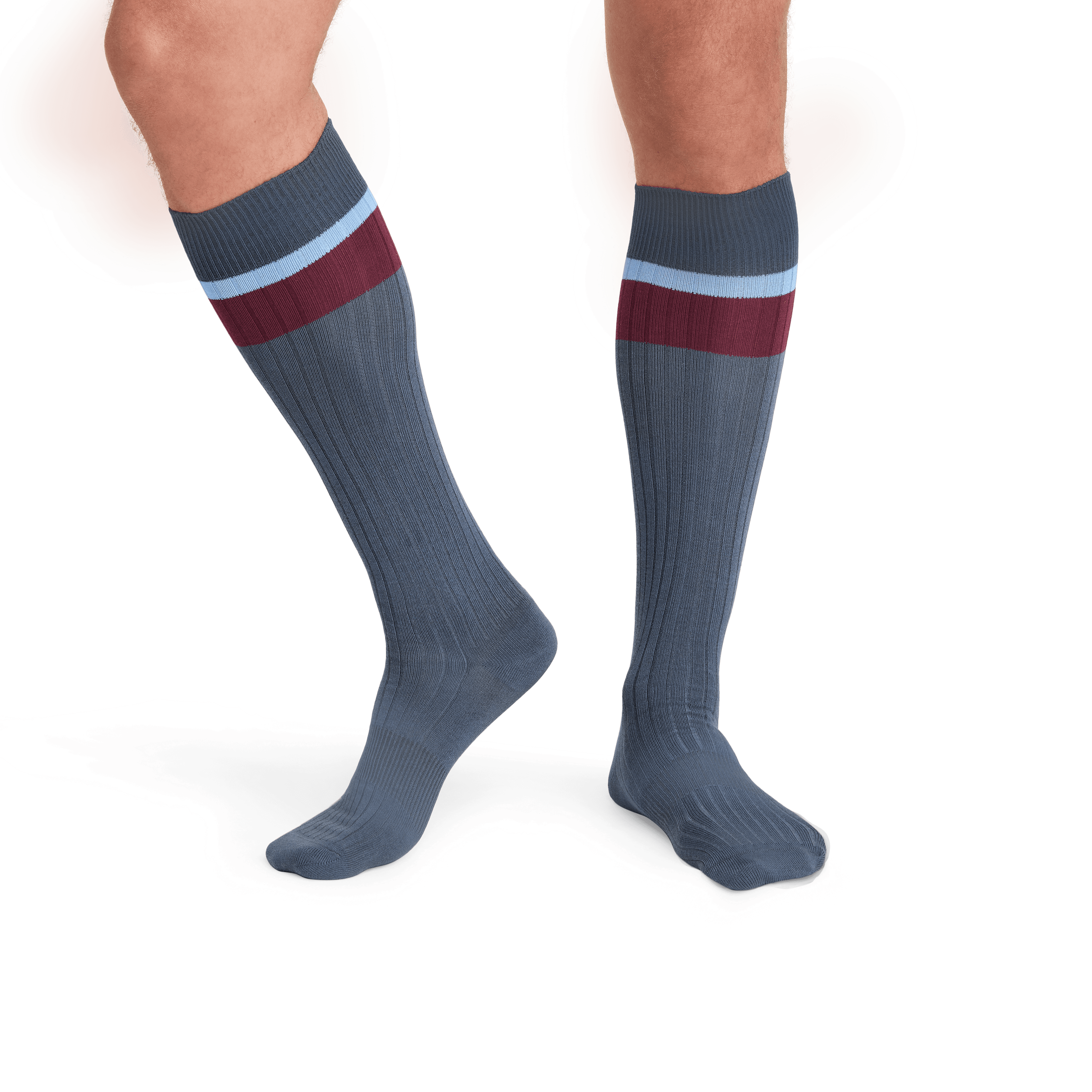 Men's Ribbed Dress Over the Calf Sock 4-Pack