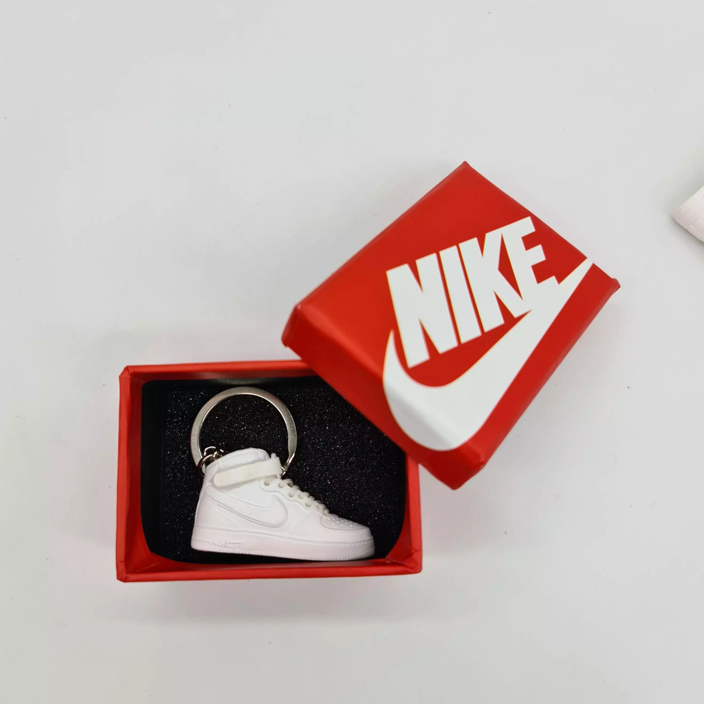 Mini Sneaker Keyring- AF1 Mid (White)