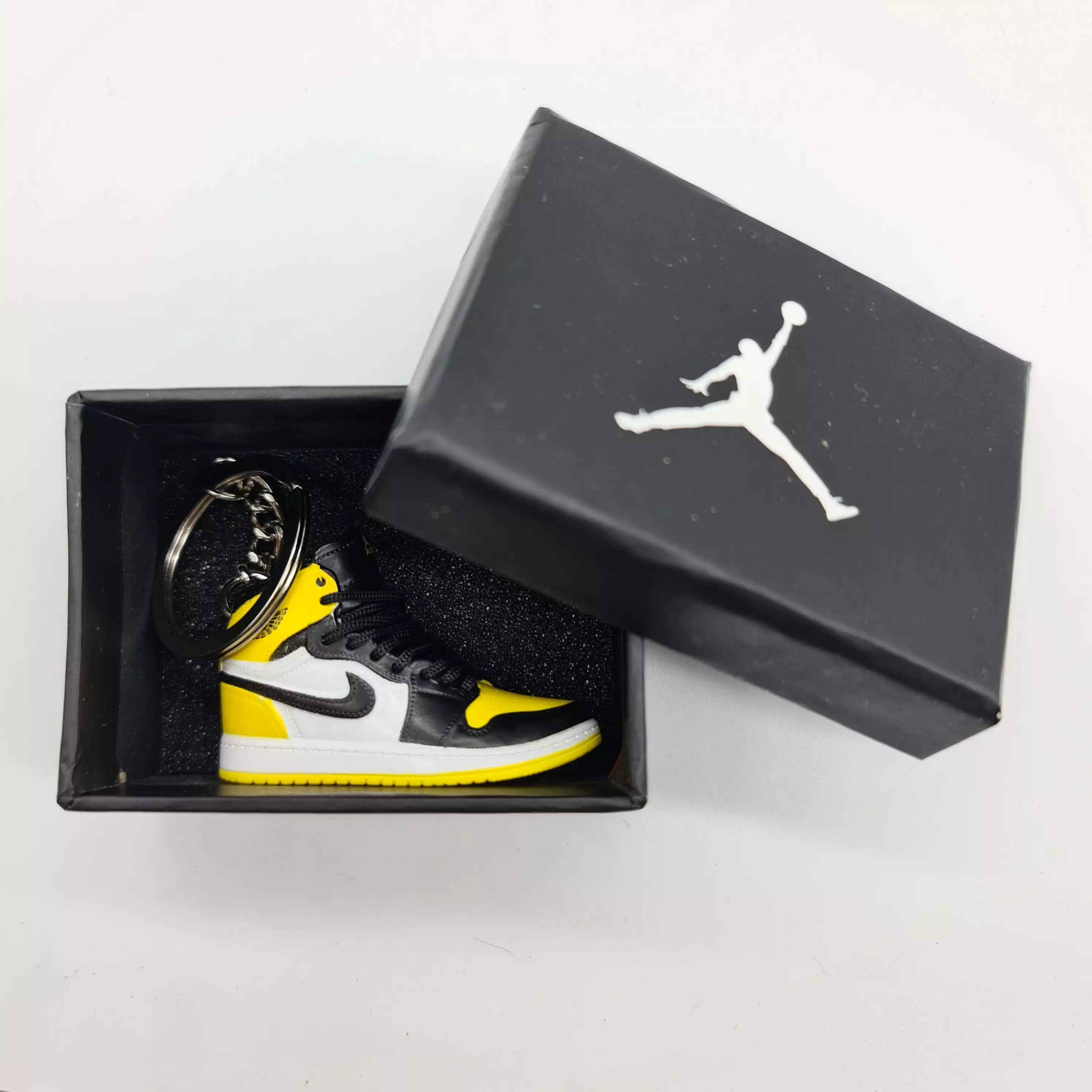 Mini Sneaker Keyring- AJ1 (Black/Yellow/White)