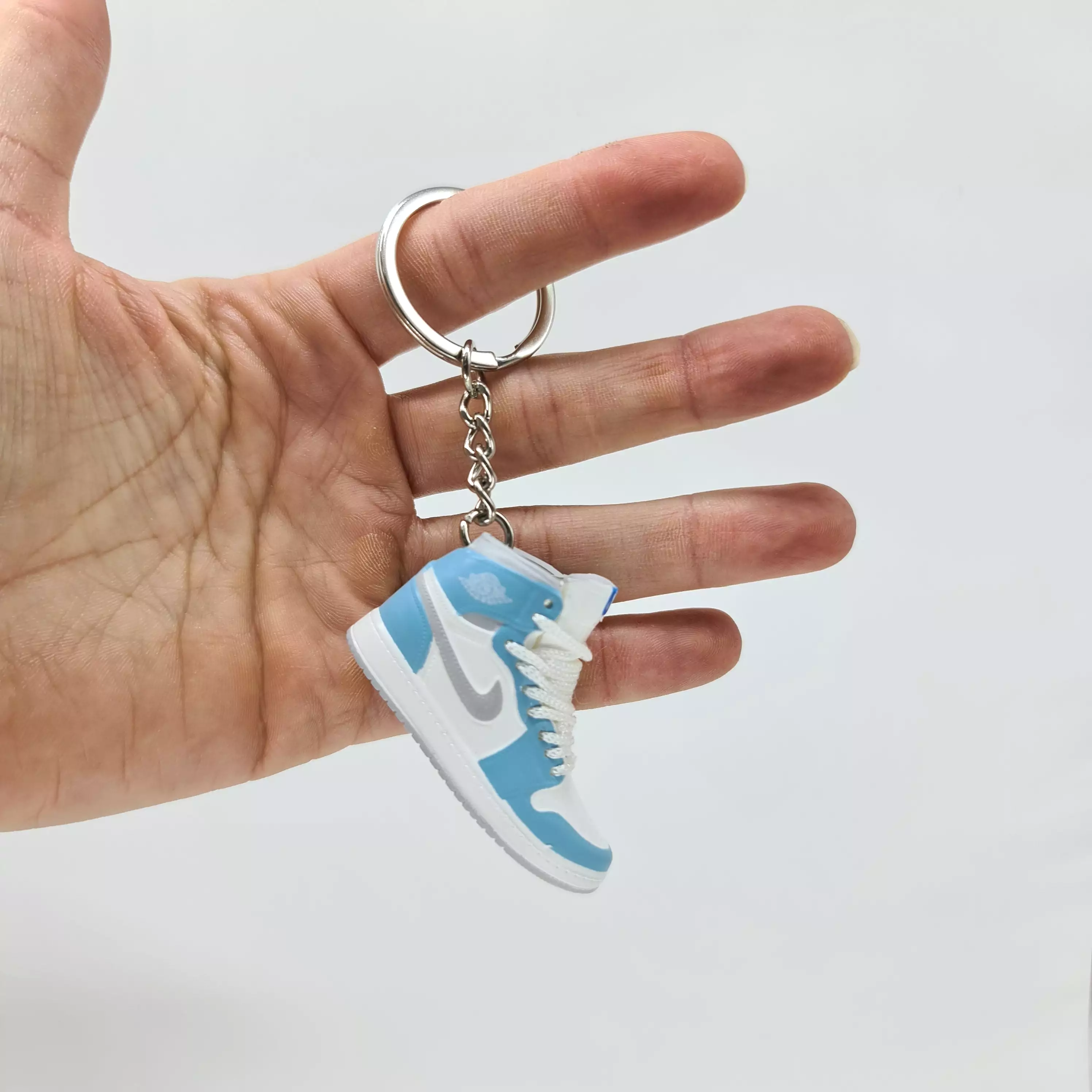 Mini Sneaker Keyring- AJ1 (Blue/Silver/White)