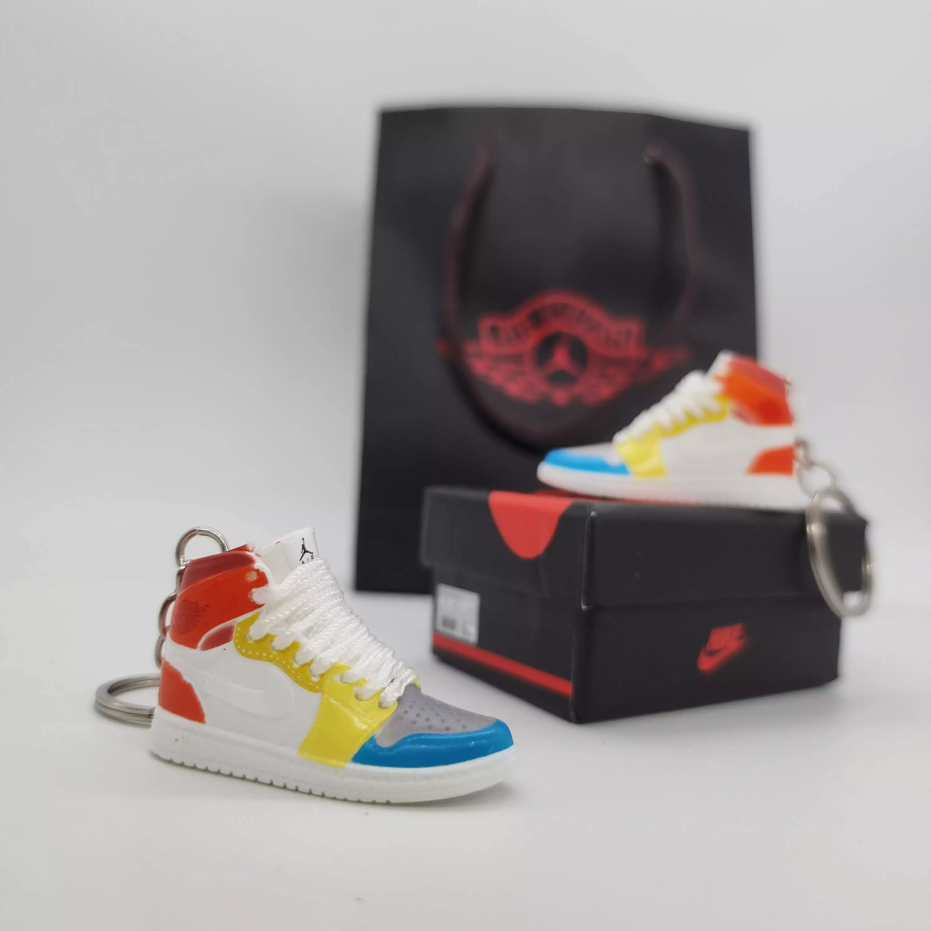 Mini Sneaker Keyring- AJ1 (Multi)